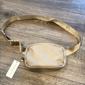 Champagne/Gold/Taupe Tan Belt Bag